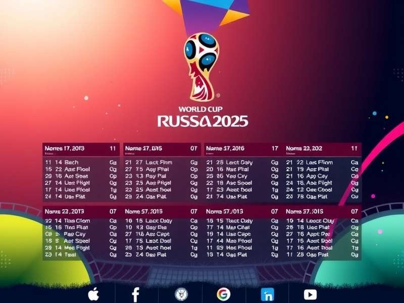 Women's World Cup 2025 Schedule Banner showing stadium and players