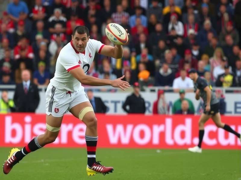 Rugby World Cup 2023 match live on television screen