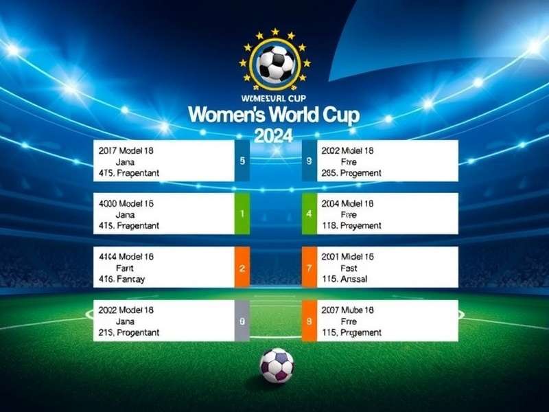 Women's World Cup soccer match with players competing