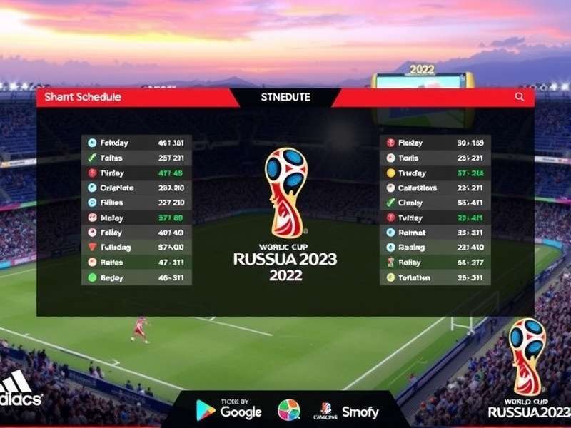 FIFA World Cup 2022 Schedule visual calendar showing match dates and stadiums in Qatar