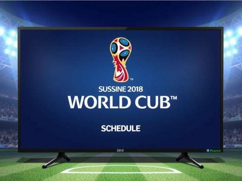 Football stadium with broadcast cameras during night match