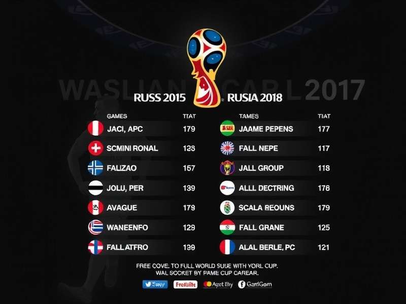 Complete World Cup Schedule showing multiple tournament fixtures