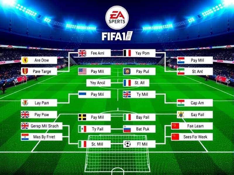 FIFA World Cup stadium with schedule display