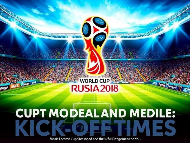 World Cup match schedule with clock and stadium