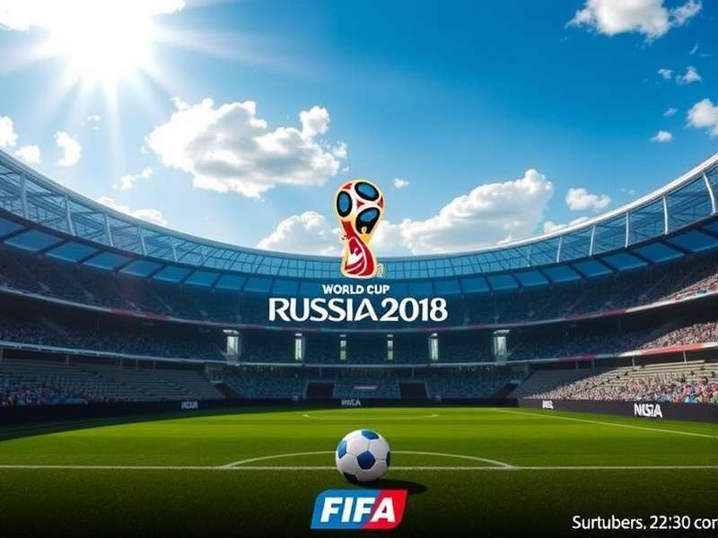 FIFA World Cup Stadium with excited football fans cheering