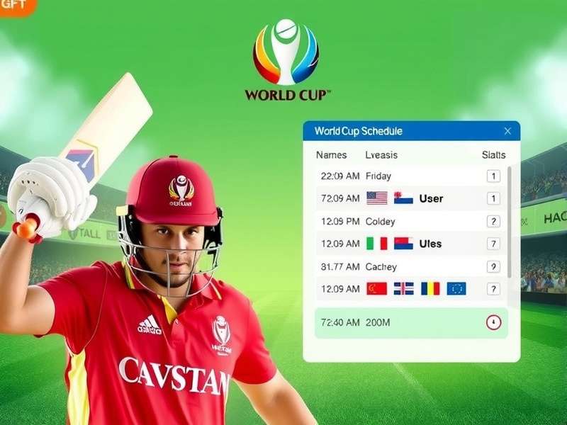 Cricket stadium during World Cup match with packed crowd