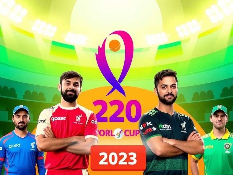 T20 World Cup 2023 Schedule Banner with Teams and Venues