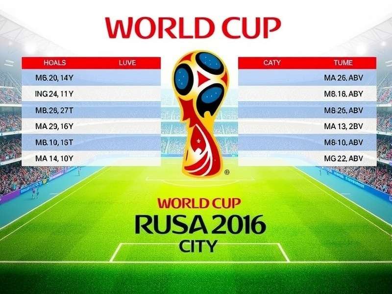 Panoramic view of a packed football stadium during a World Cup match