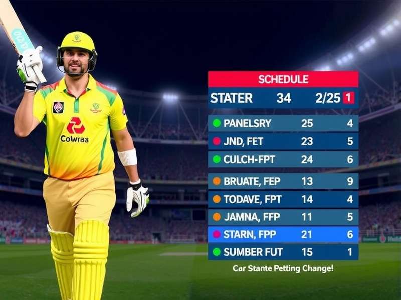 ICC Men's T20 World Cup 2025 Schedule Banner with Teams and Venues
