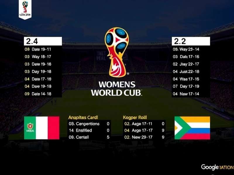 Women's World Cup Schedule 2023 match calendar with stadium background