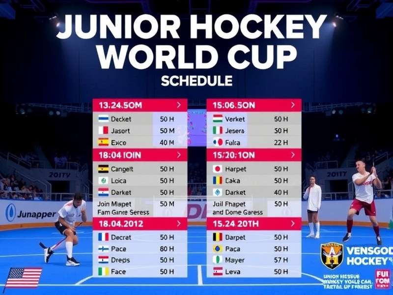 Junior Hockey World Cup action with players competing