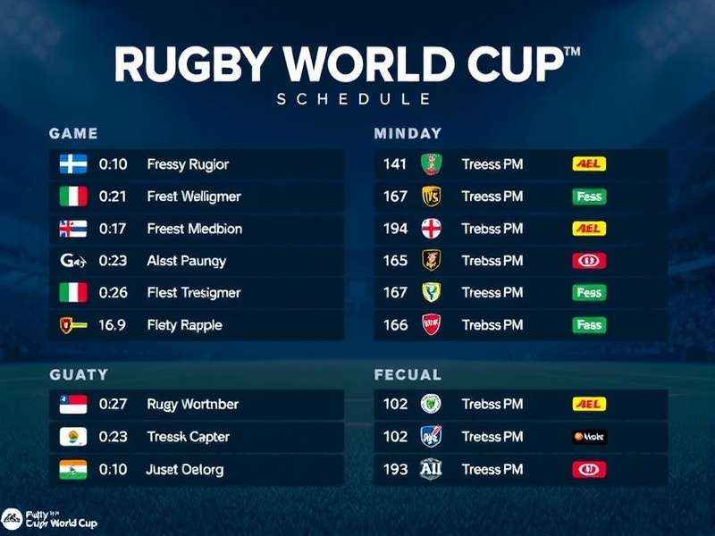 Rugby World Cup 2023 Schedule Visual Timeline
