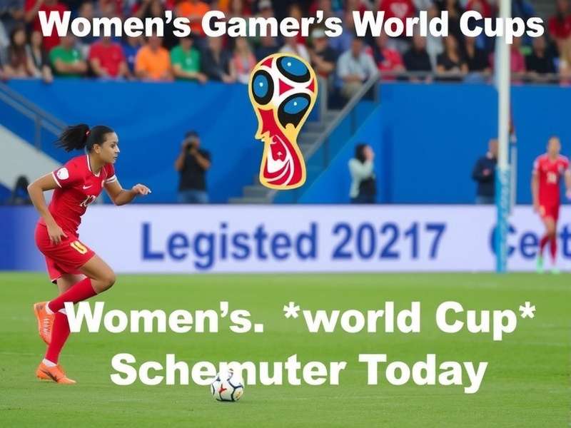 Women's World Cup match action with players competing for the ball