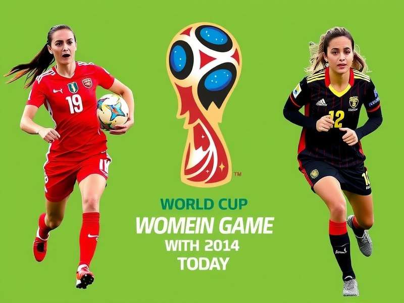 Women's World Cup match today showing players in action
