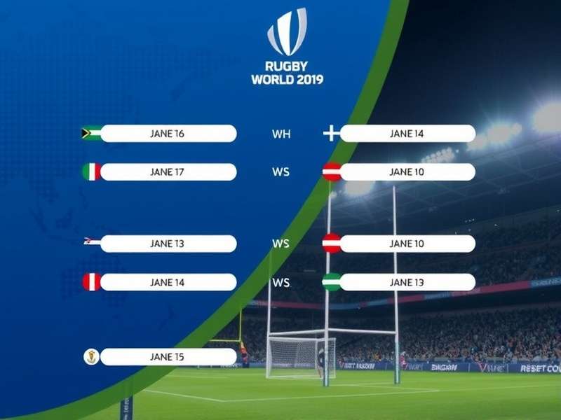 Rugby World Cup 2025 match action – players competing for the ball