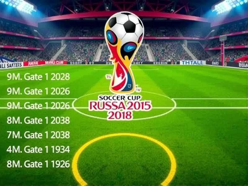Soccer Club World Cup trophy on pitch with stadium lights