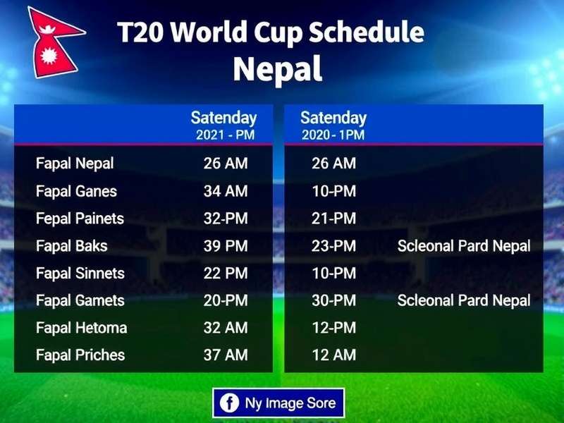 T20 World Cup Schedule Nepal – Complete match fixtures and fan guide for Nepal cricket fans