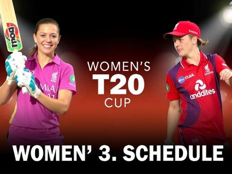Women's T20 World Cup 2025 tournament banner with schedule information for Indian cricket fans