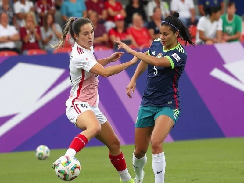 Women's World Cup 2027 tournament banner with trophy and football