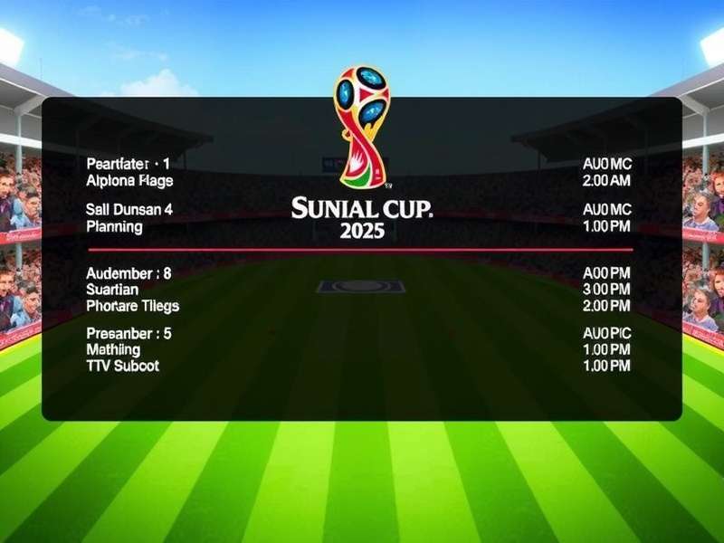 World Cup Schedule 2025 T20 – Cricket tournament banner with stadium and players